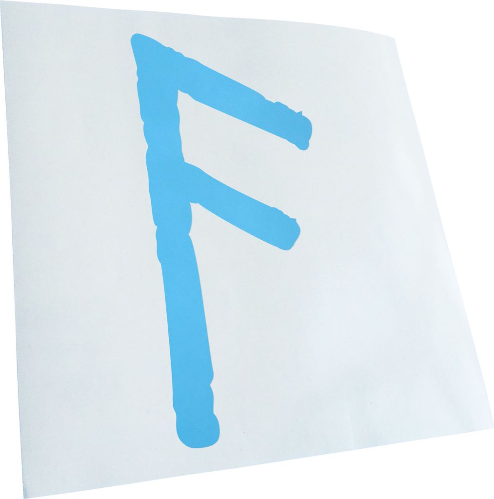 Kiwistar - Autoaufkleber - Futhark ANSUZ Rune - Neon Matt - Aufkleber für Auto Kfz Fahrrad, LKW, Truck Mofa