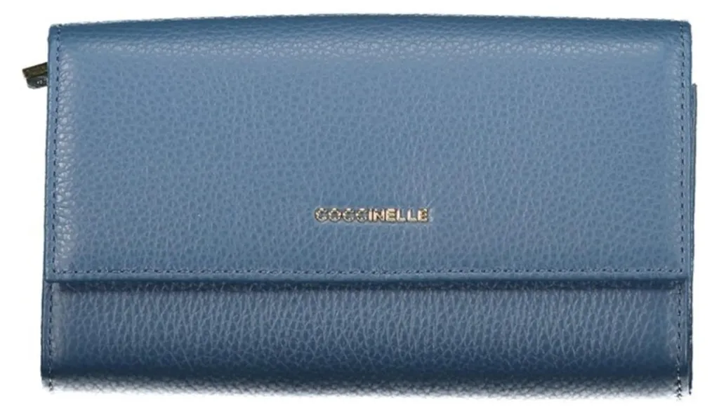 Grand Portefeuille Femme Coccinelle en Cuir avec Fermeture Zippée Chic