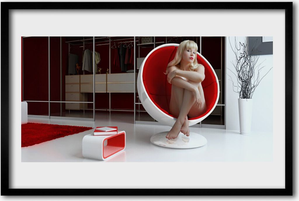 Bild 60x40 MDF-Rahmen Wandkunst Zimmer Nackte Frau