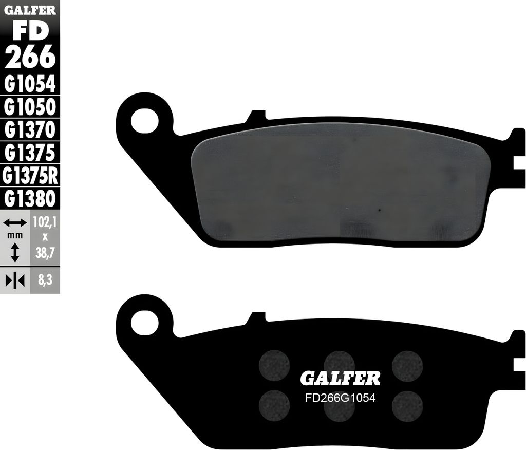 Bremsbeläge Set Galfer 2x FD266G1054 Semi-Metall vorne & hinten für Honda NX, Kawasaki Ninja 7 R Hybrid Z Kove X PRO ADV Suzuki V-Strom DE BMW C ...