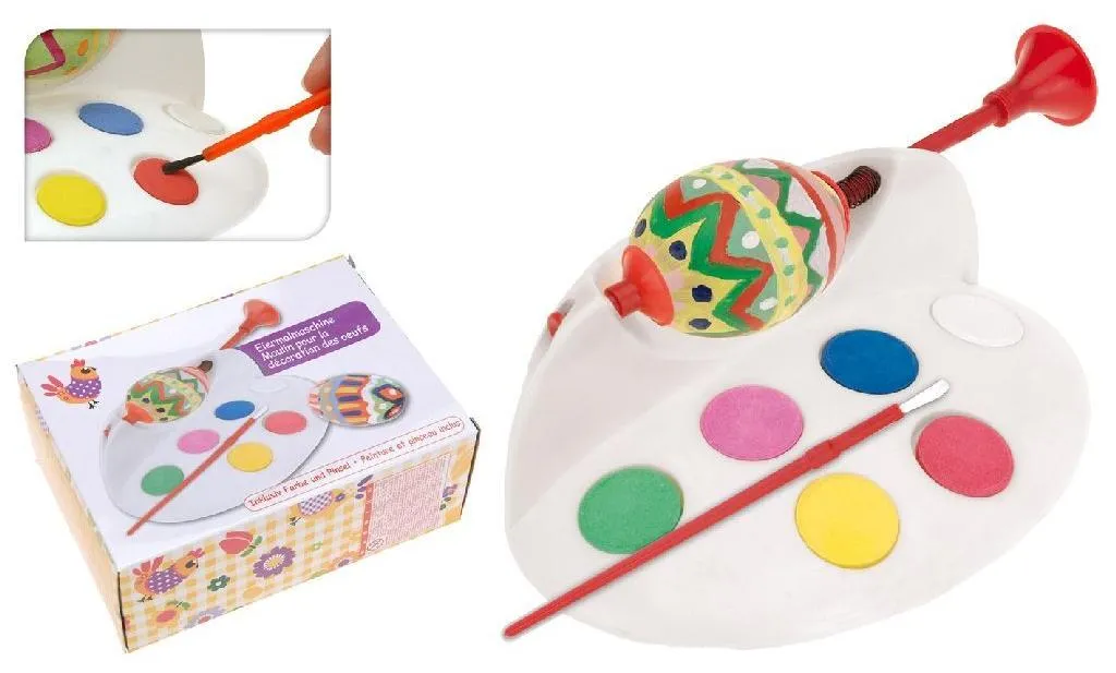 Kit décorateur d'œufs rotatif automatique - 2 pièces pour loisirs créatifs