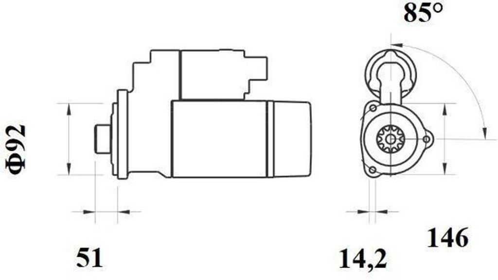 MAHLE MS 754 Starter Anlasser 7,5kW passend für MERCEDES-BENZ Citaro (O 530) 24V LKW