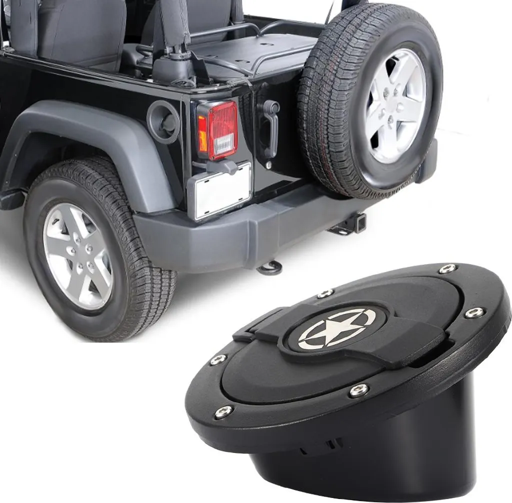 Trappe à Carburant Style Etoile Noir - Jeep Wrangler JK 2/4 Portes 07-17