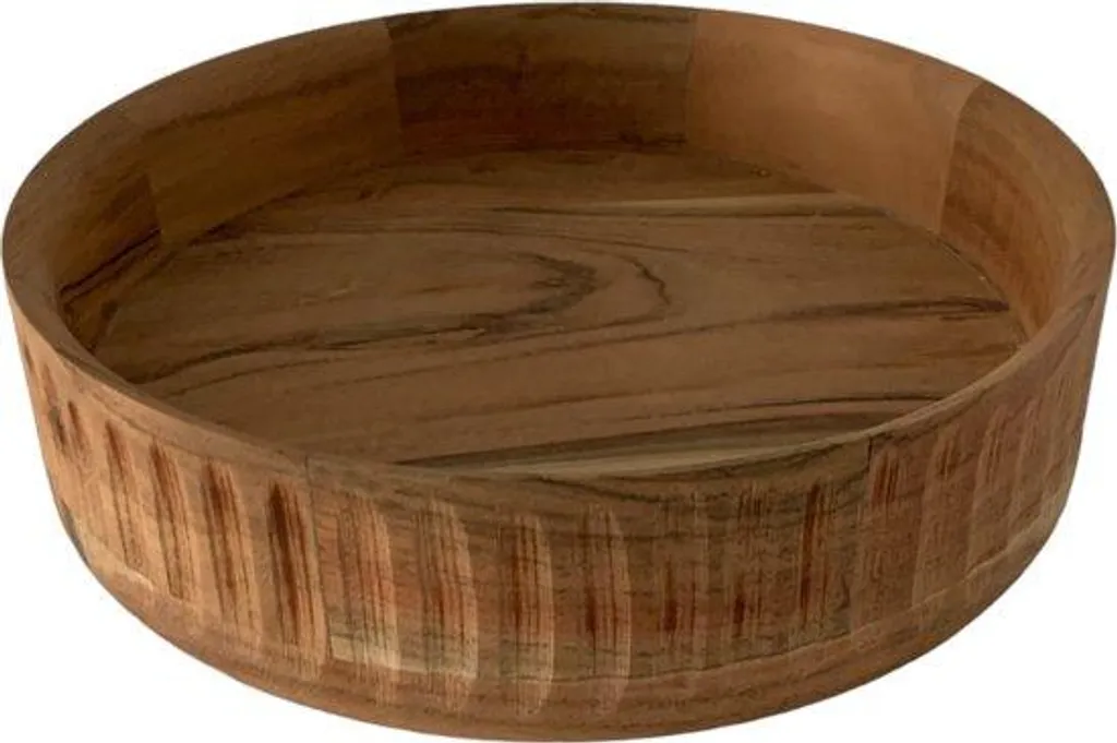 Bol à fruits en bois d'acacia massif - Saladier rond 25cm ultra résistant