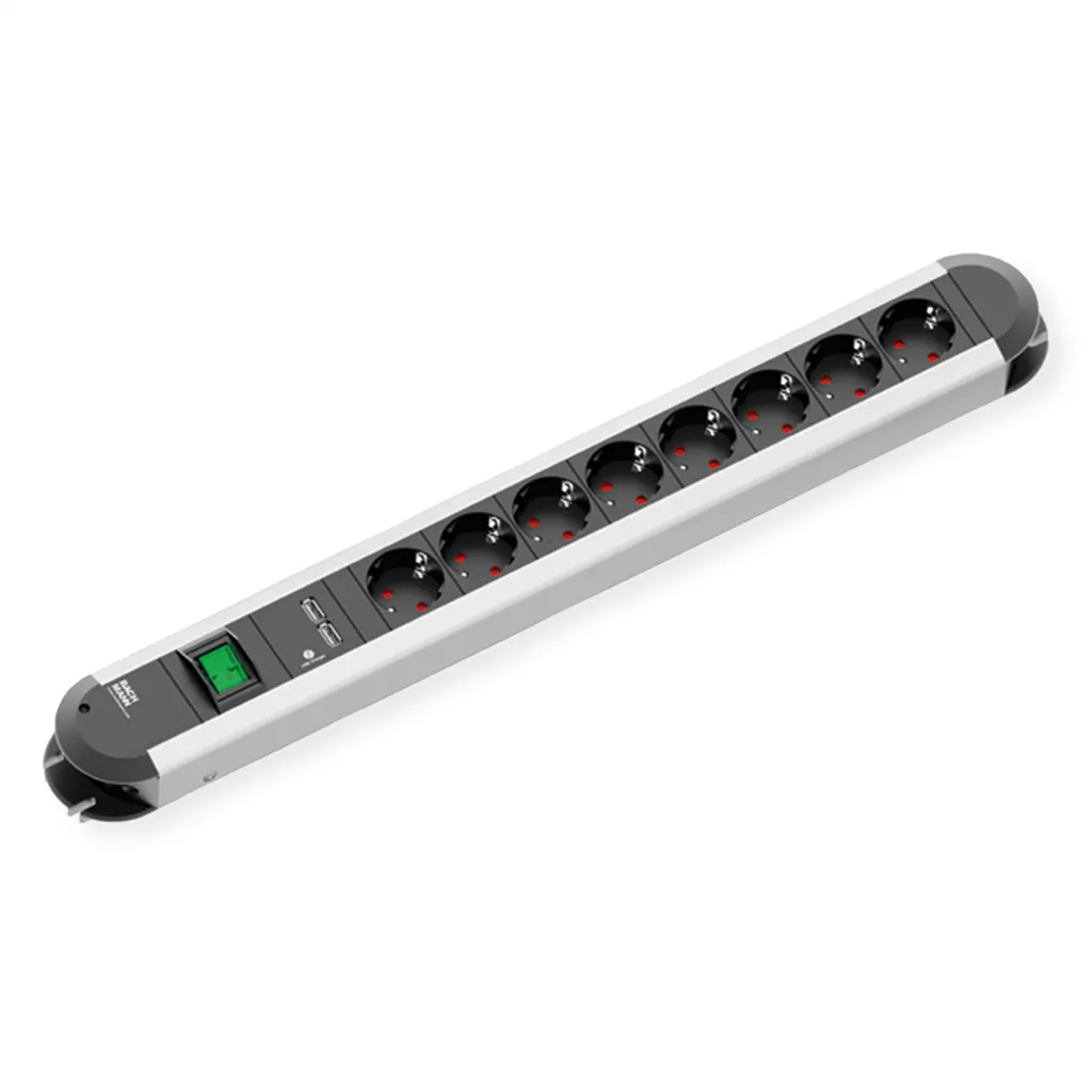 Multipresa Professionale Bachmann PRIMO 8 Schuko + USB Charger