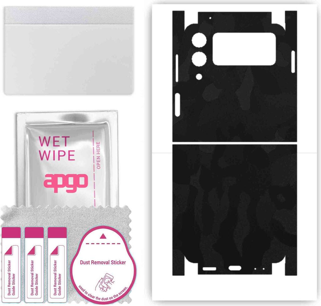 apgo Rückseite + Seiten Schutzfolie, Skin, kompatibel mit Samsung Galaxy Z Flip 3, Hinten Displayschutzfolie aus Vinylfolie, kratzfest, einfache M...