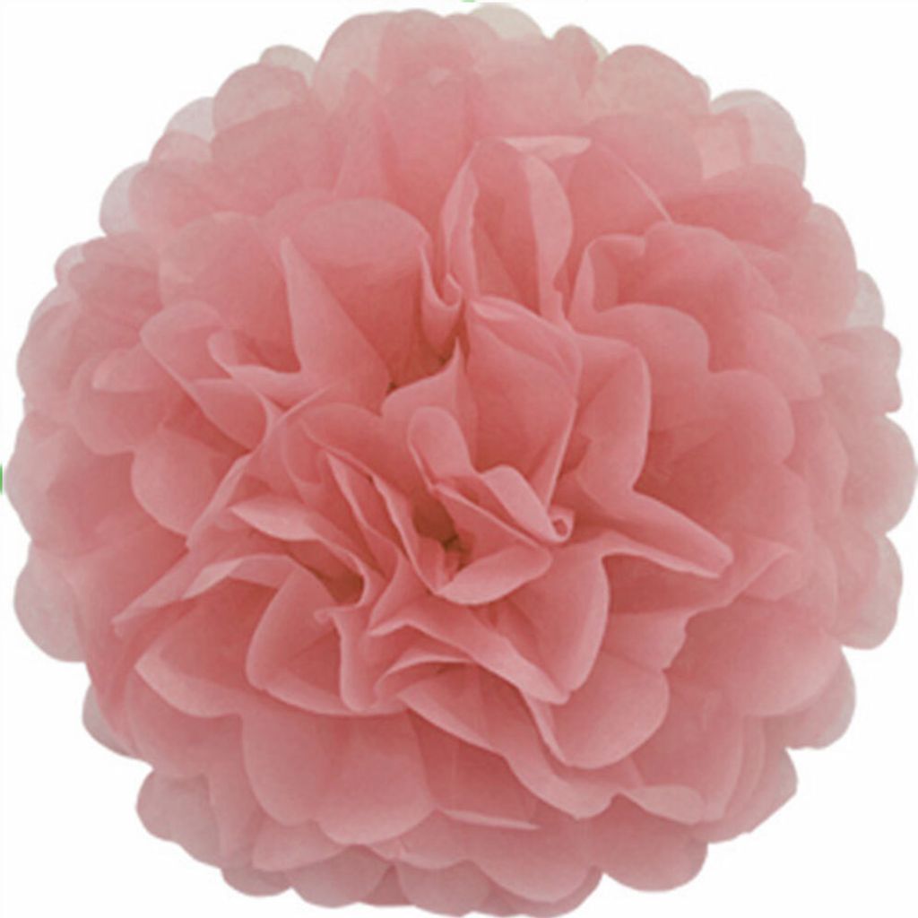 Pompons aus Seidenpapier 12cm, 1 Stück, Farbauswahl:altrosa 158