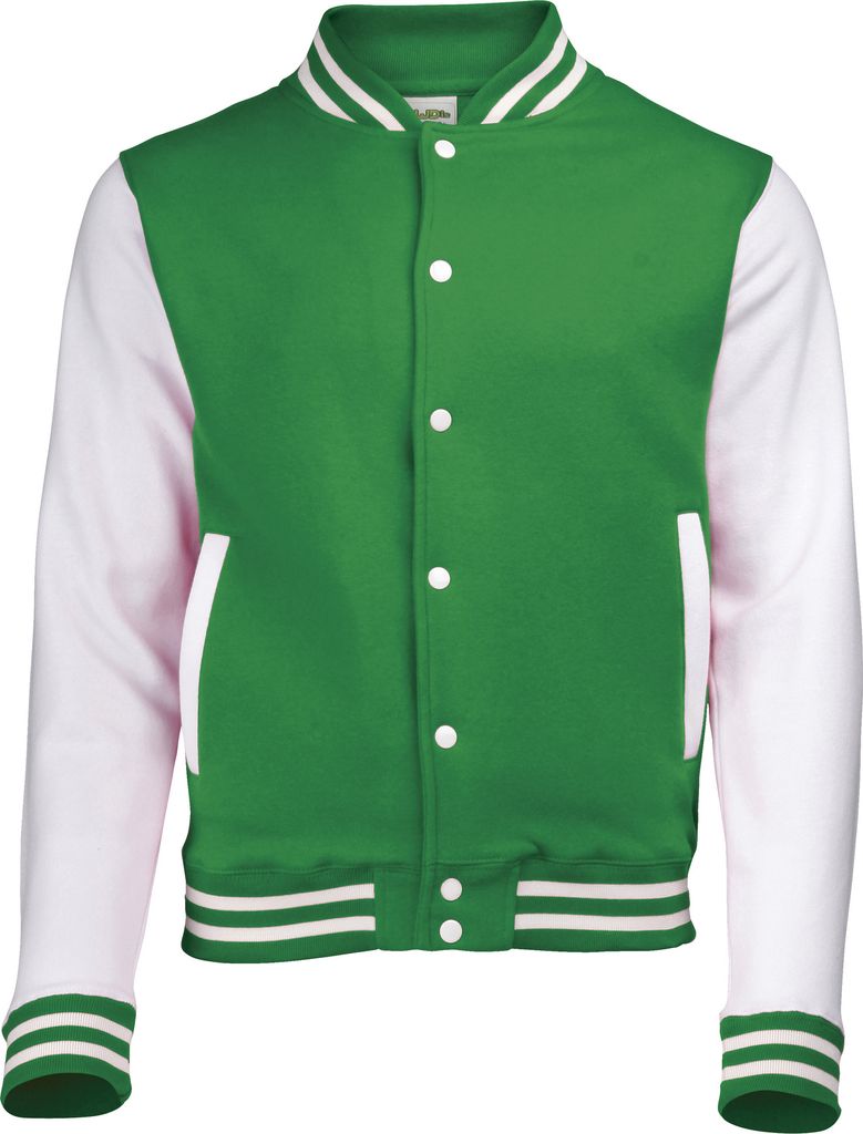 Awdis Uni College-Jacke RW175 (2XL) (Kellygrün/Weiß)