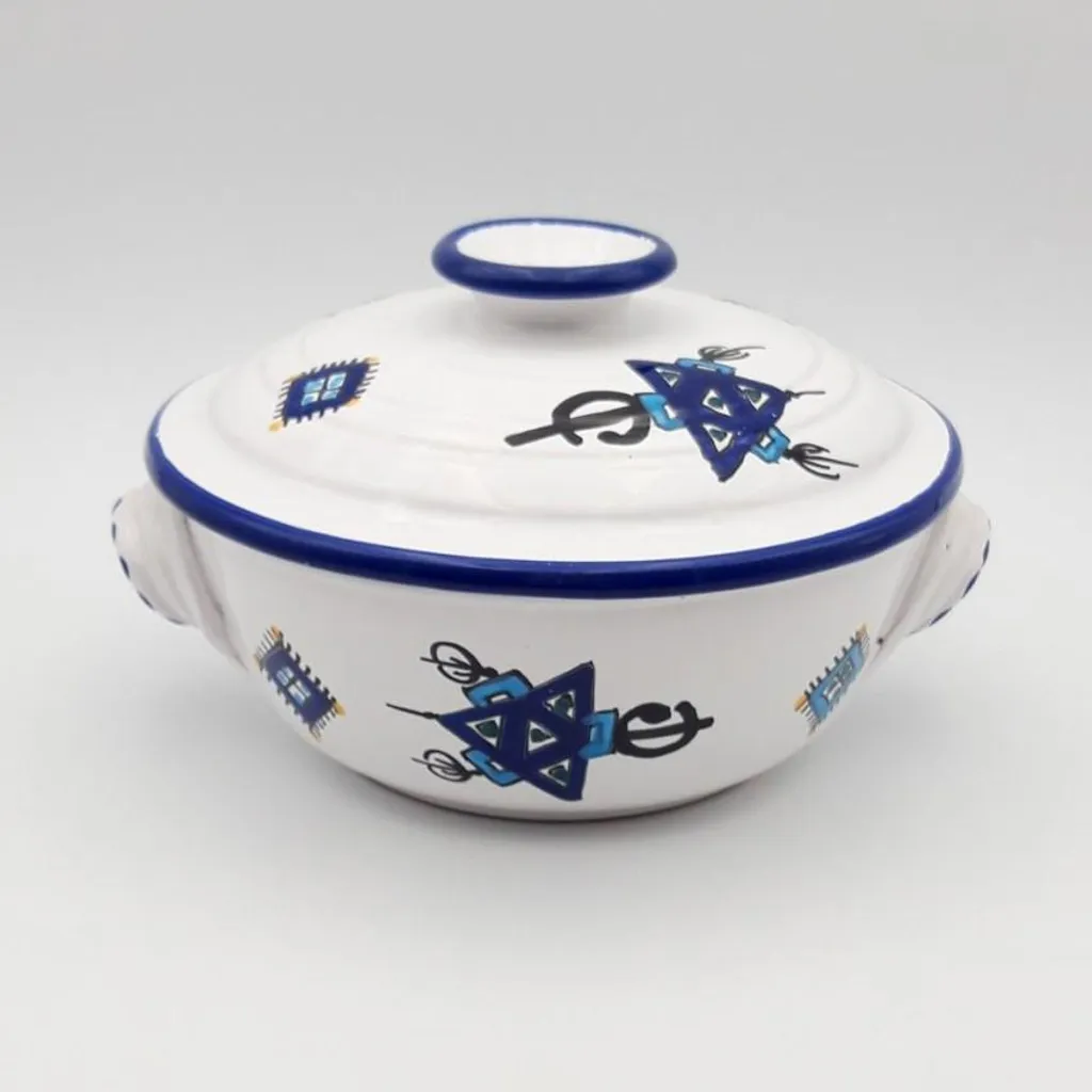 Offerta Cocotte Querouana Blu 21 cm - Ceramica Originale Khelel