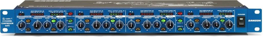 Samson S-com 4 4-Kanal-Stereo-Audioprozessor Expander Gate Kompressor Limiter
