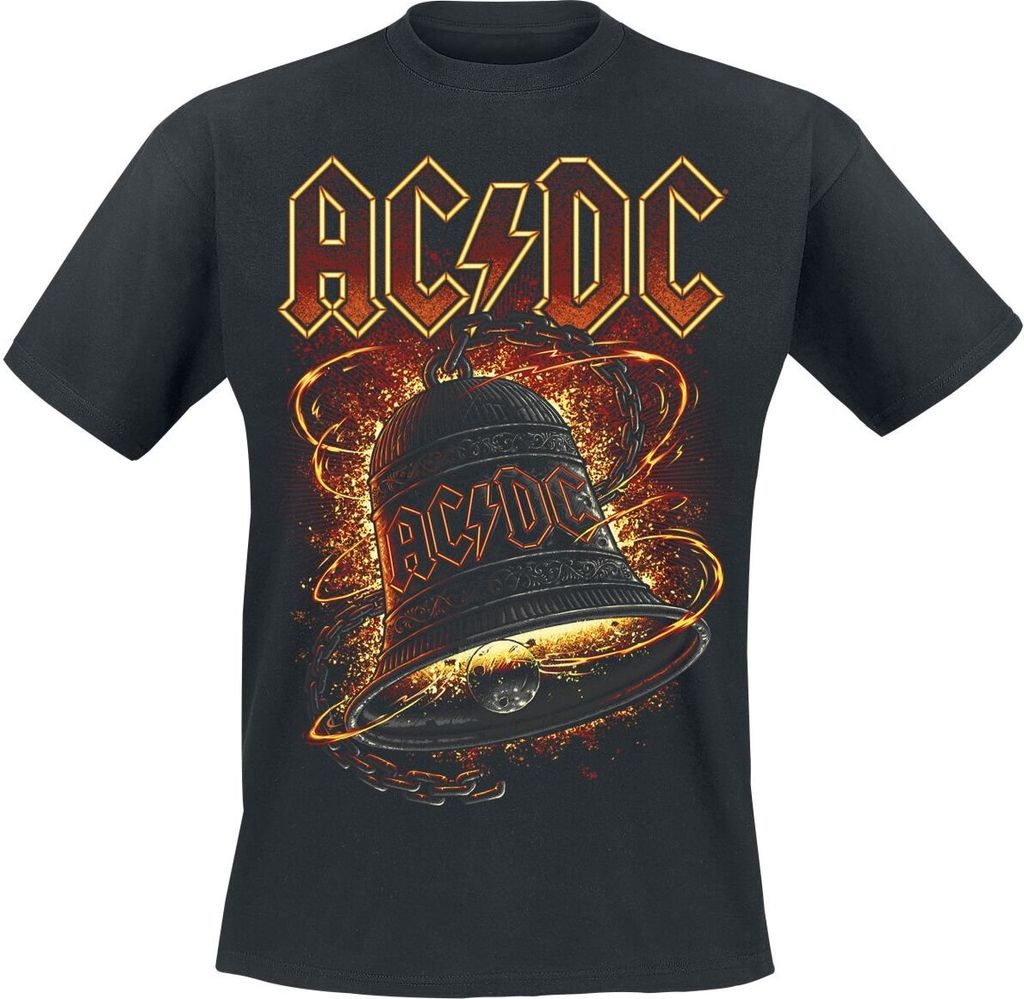 AC/DC T-Shirt Herren Hells Bells Burning schwarz M