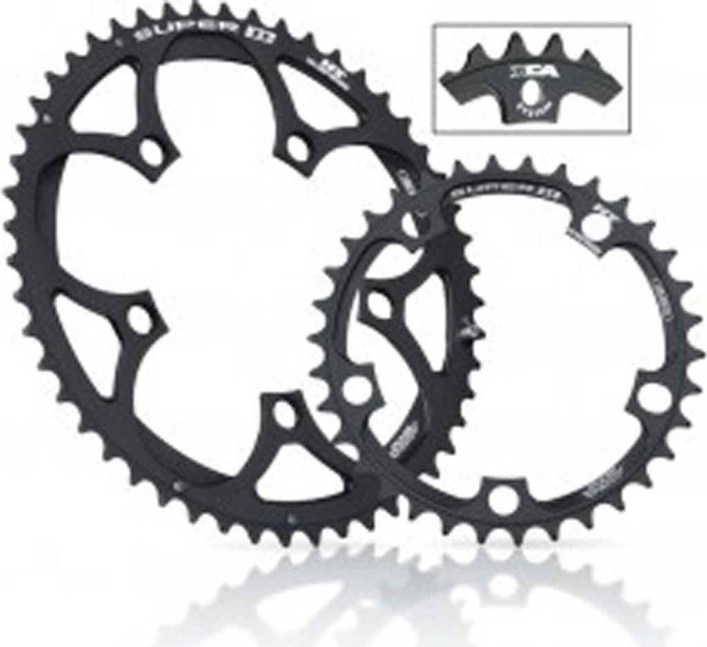 Miche CGS1SB1036D00 Kettenblatt Super 11 BCD 110 innen 36 Zähne, 11-fach, Campa. ohne Gewinde, schwarz