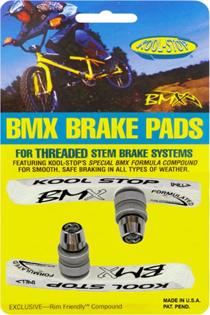 Kool-Stop Bremsschuhe T6 BMX V-Brake, L=78,5mm asymm., für Aluminiumfelgen, weiß