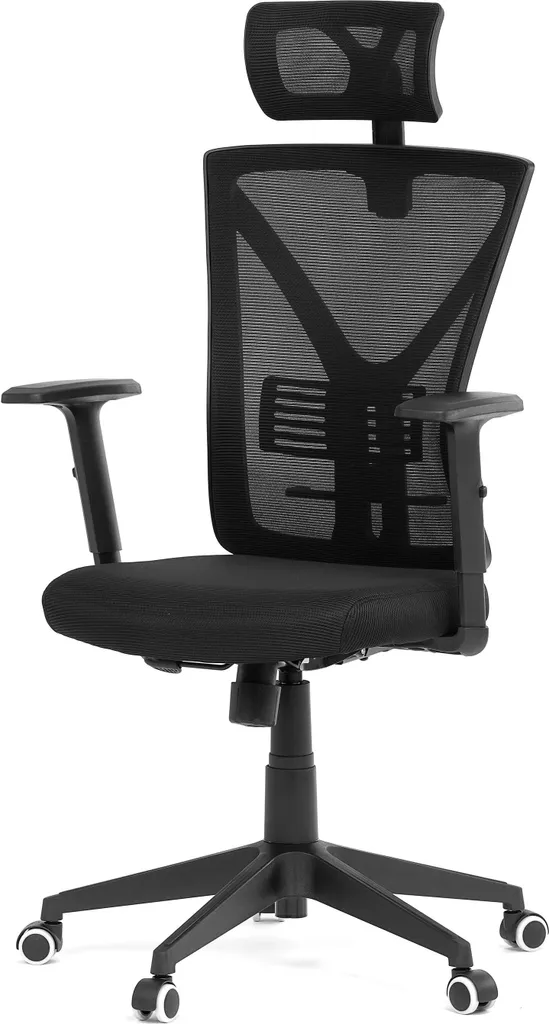 Chaise de bureau Autronic KA-Q851 BK noire en filet avec pied plastique