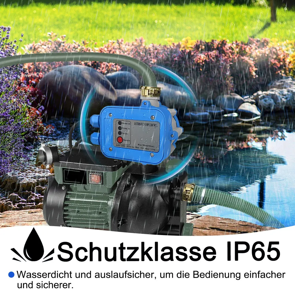 Commande de pompe XINZI avec câble et pressostat automatique 10 bars