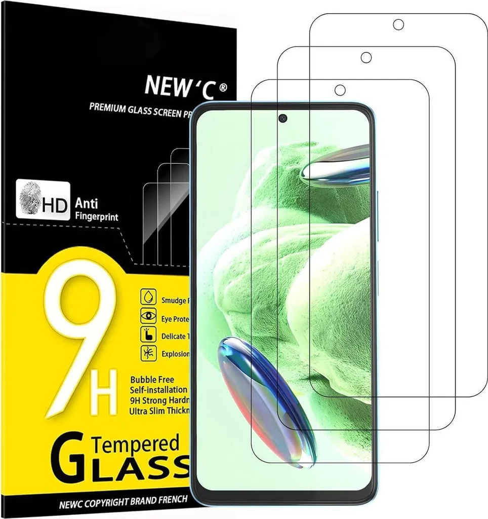 Protezione Vetro Xiaomi Redmi Note 12 5G/4G: Vetro Temperato 9H (3 Pezzi)