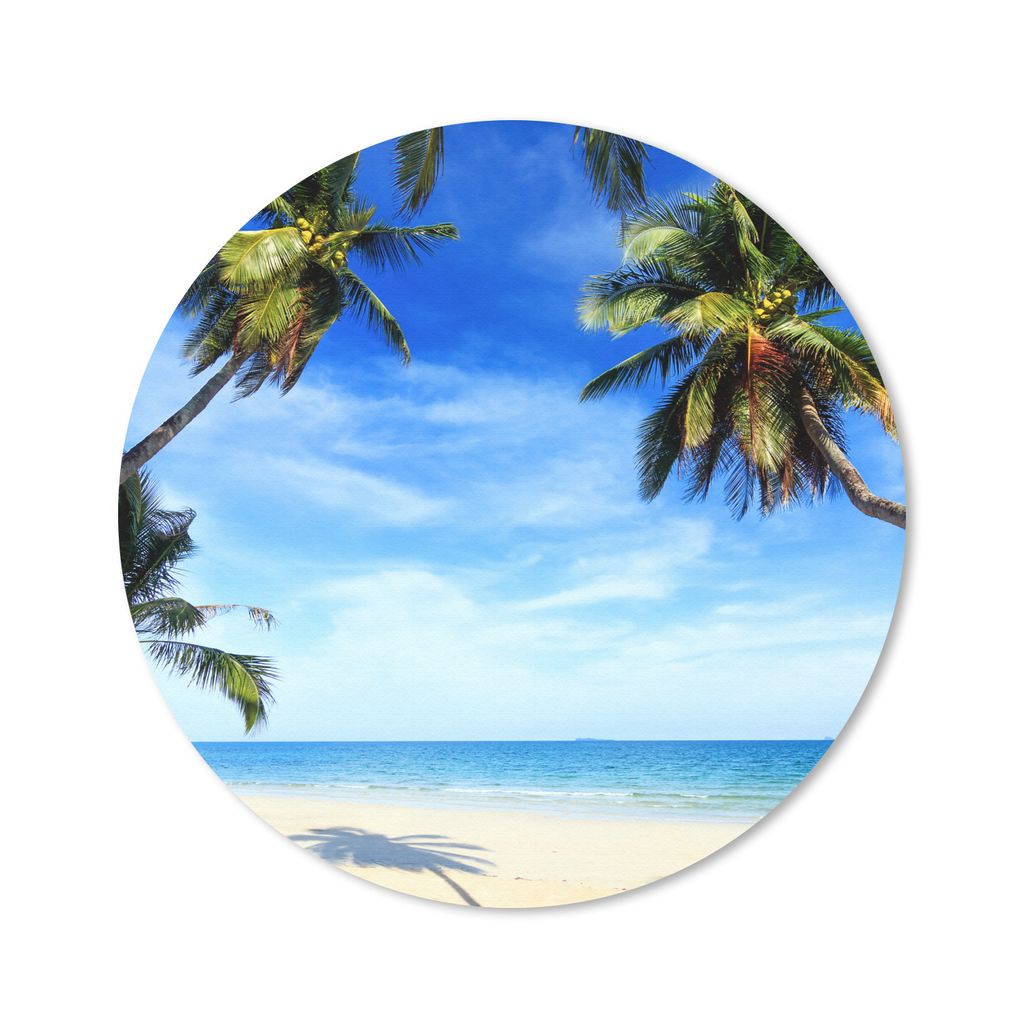 MuchoWow Mauspad Mousepad Palmen - Strand - Meer 50x50 cm - Mousepads - Maus Mat - Pad - Mausunterlage - Vinyl