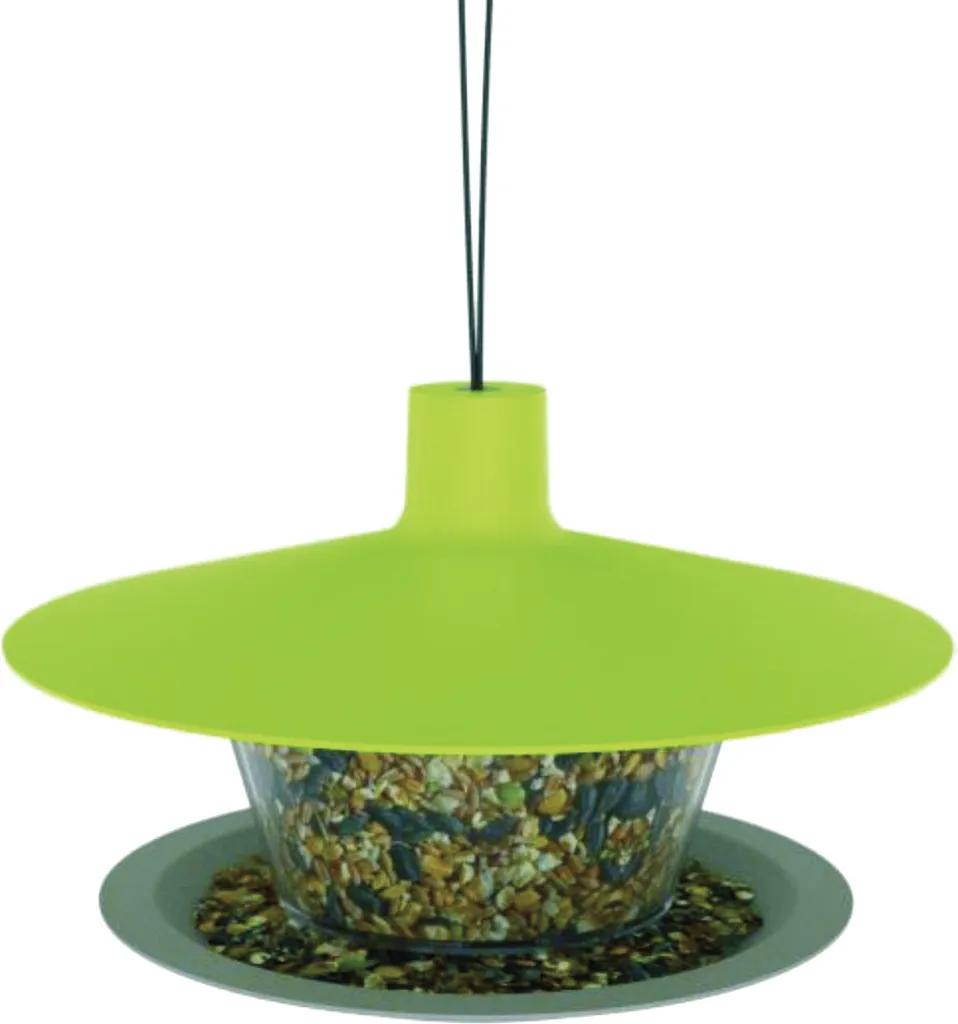 Arredo Giardino: Mangiatoia Plastia Finch Verde Ø 28cm per Uccelli