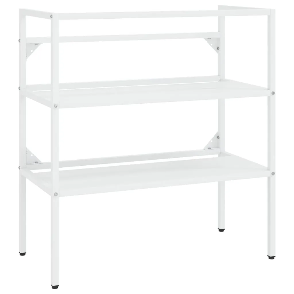 Supporto Lavabo SYFAX 79x38x83 cm Bianco Ferro - Design Moderno Bagno