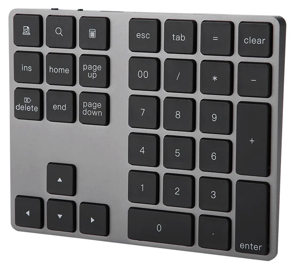 Pavé numérique sans fil Bluetooth noir 34 touches pour Mac et Windows