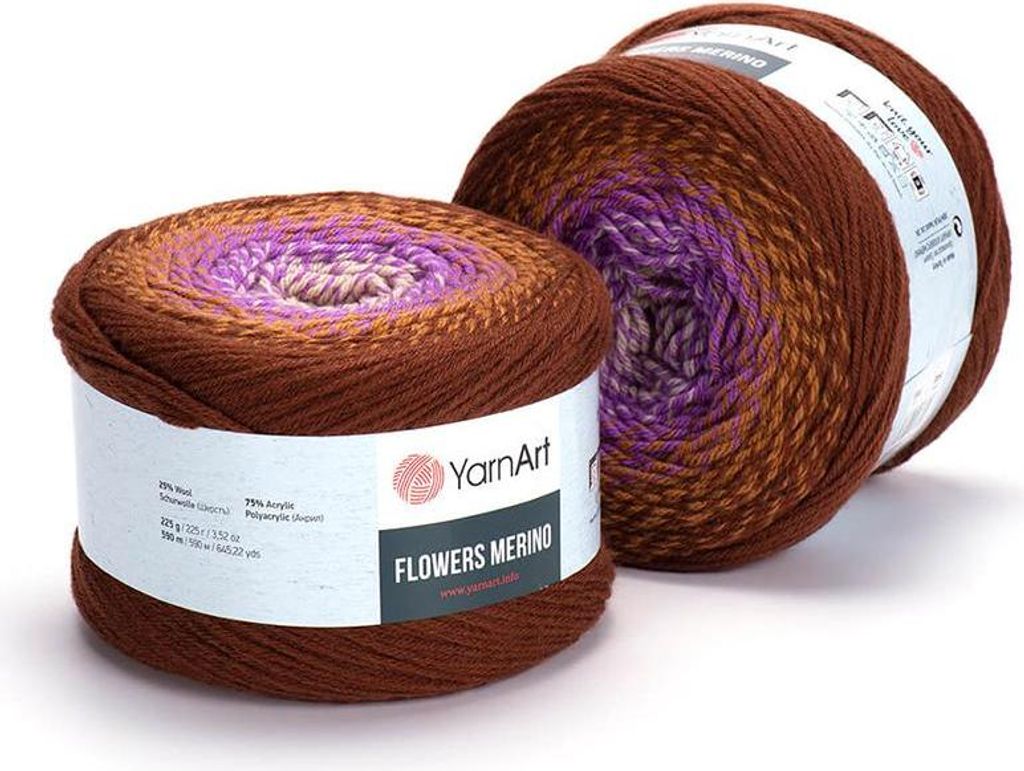YarnArt Flowers Merino 548 - Griffige, warme Wolle mit sanften Farbverläufen