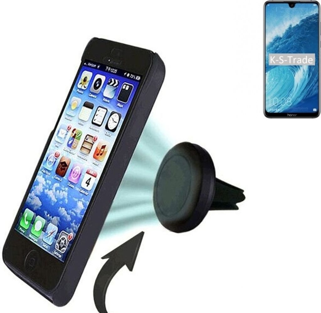 K-S-Trade Kompatibel mit Huawei Honor 8X Max SD660 Auto Handy Halterung KFZ Halter Lüftungsgitterhalterung Air Vent mount Smartphone Halter