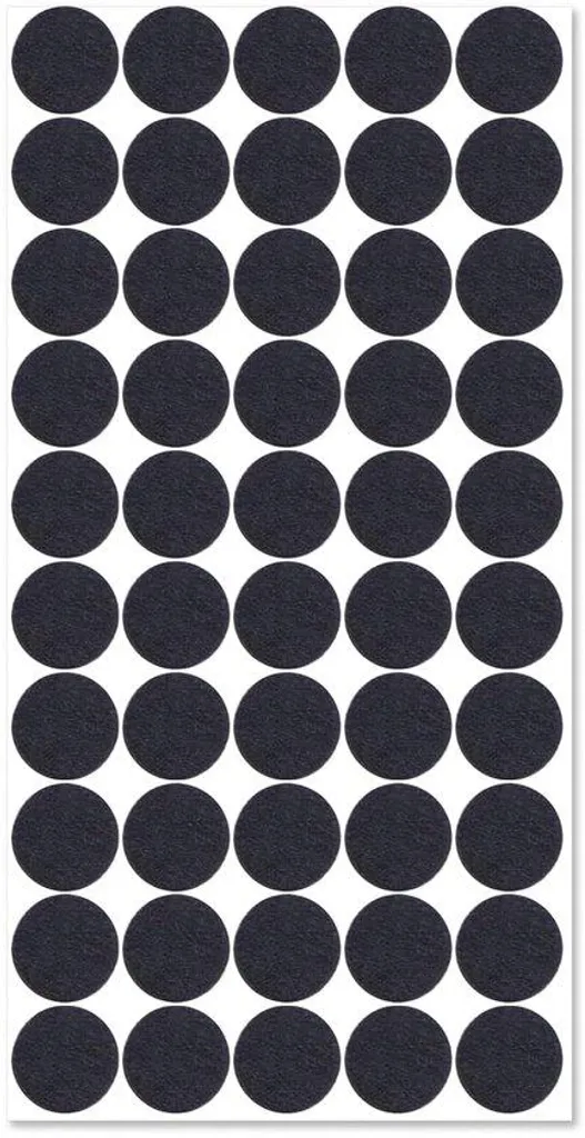Lot de 50 patins en feutre noir 20mm - Protections adhésives de meubles