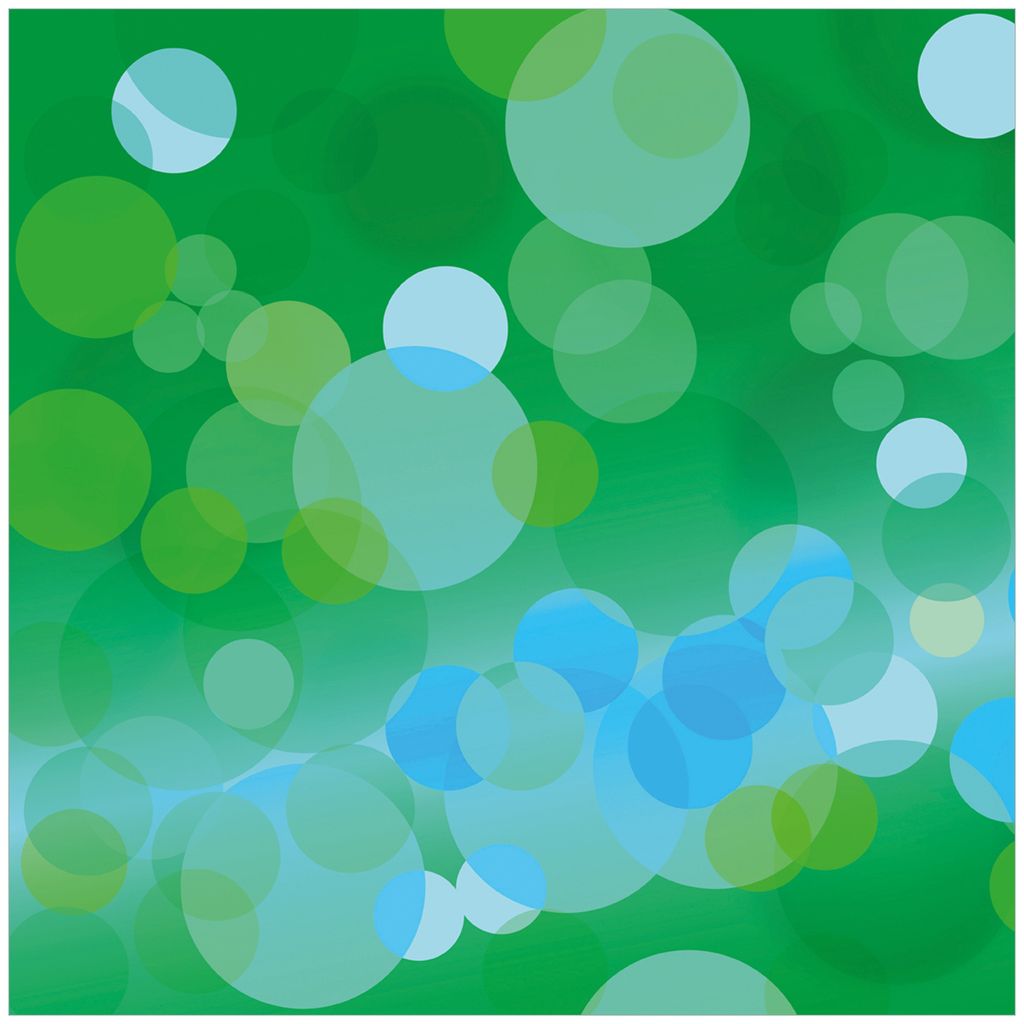 Wallario Möbeldesign - Glasplatte, Schutzplatte mit Motiv - geeignet für Ikea Lack Tisch, Größe: 55 x 55 cm, Motiv: Grüne und blaue Kreise - h...