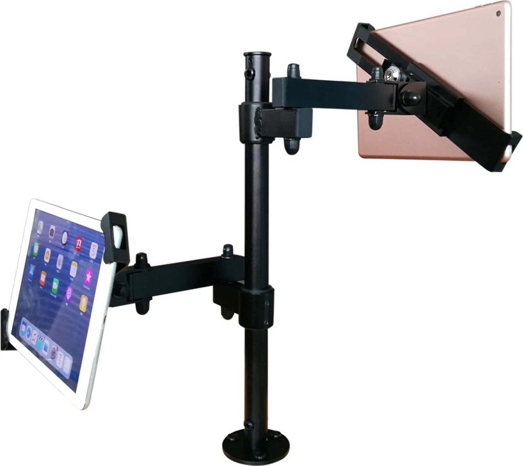 SYSTEM-S Tischständer Dual 360° Halterung abschließbar für Tablets von 9.0" bis 13.0"
