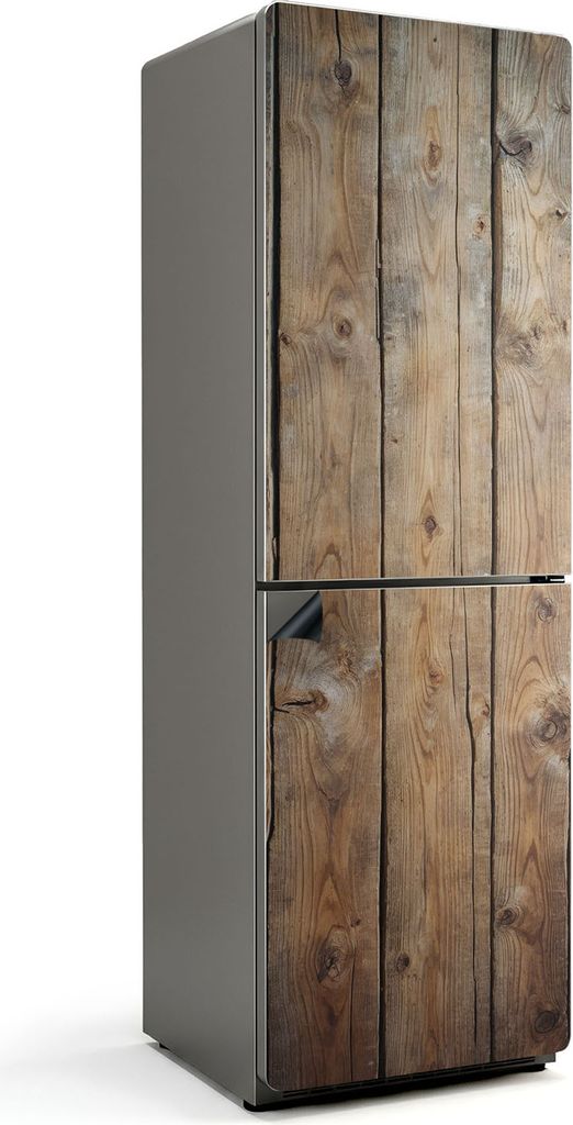 Bretter in vertikaler Anordnung – Magnetische Kühlschrank Abdeckung – Dekorfolie magnetisch Küche – Kühlschrank Magnet Deko – selbstkleb...