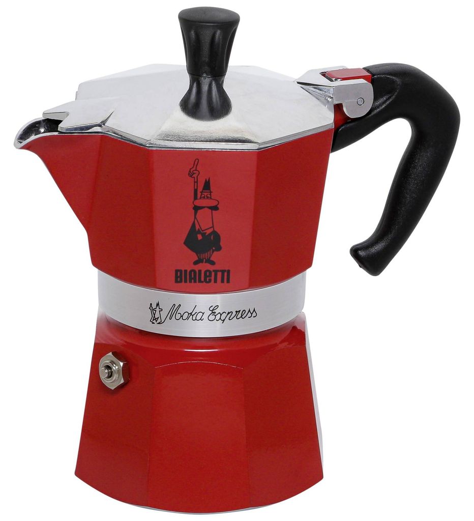 Bialetti Moka Express, Kawiarka moka, Czerwony, Aluminium, Zdjęcie produktu 