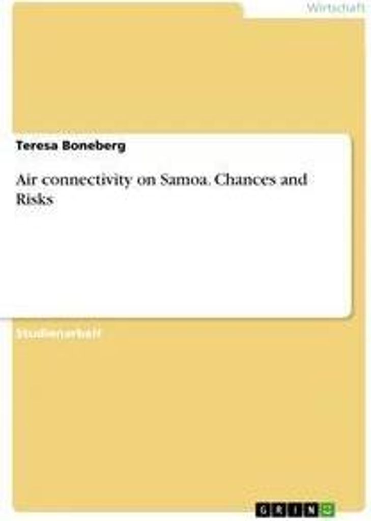 Air connectivity on Samoa. Chances and Risks