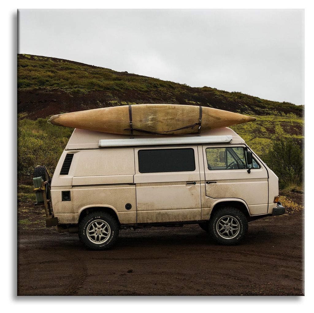 Vintage-Camper-Leinwanddruck 50x50 cm