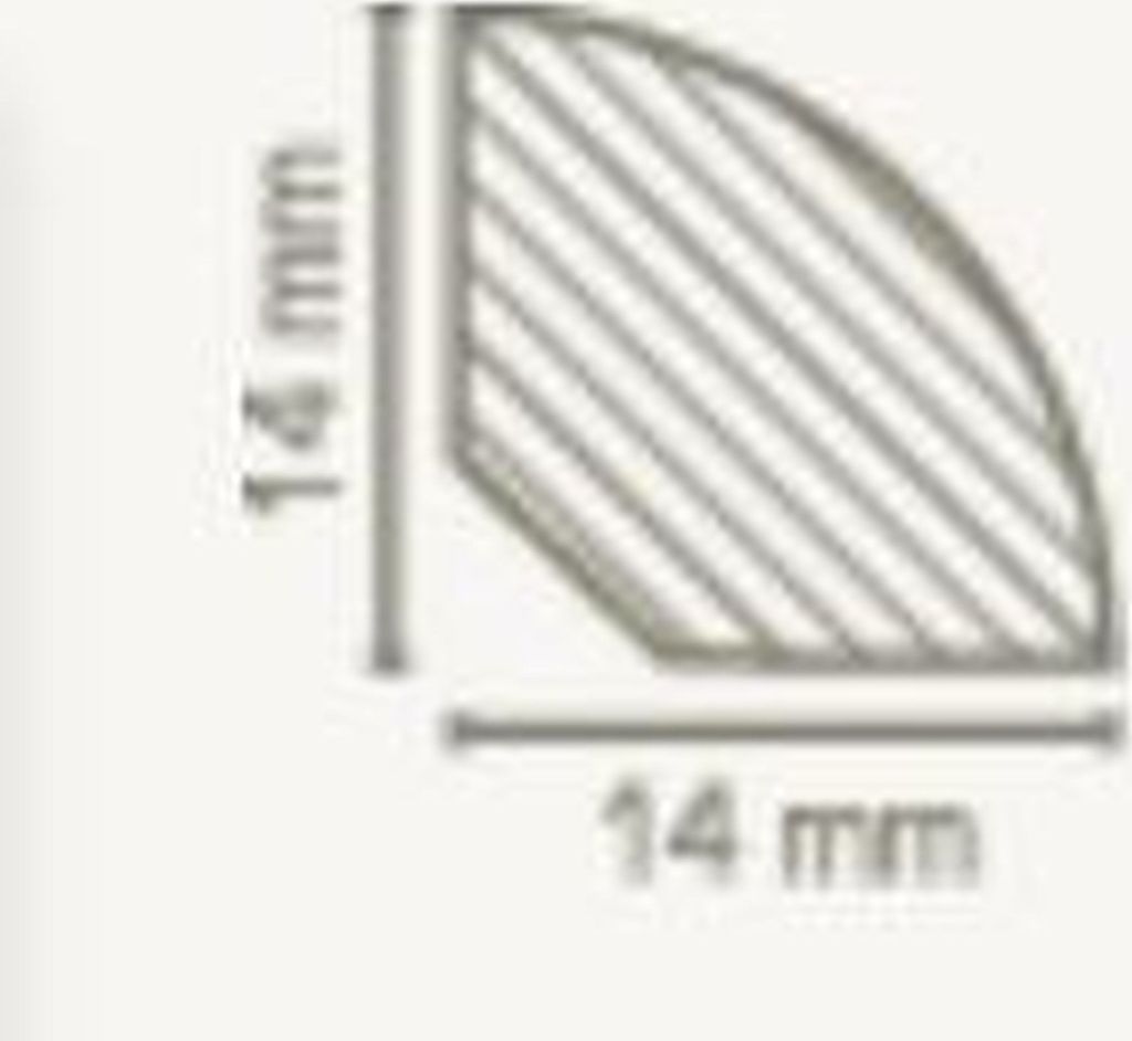 Aussenwinkel Für Viertelstableisten 14 x 14 x 400 mm Weiß Produktbild 