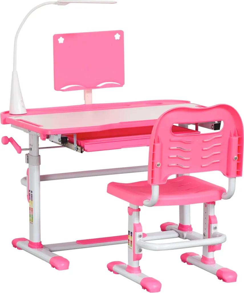 Bureau enfant réglable en hauteur avec tiroir et plateau inclinable
