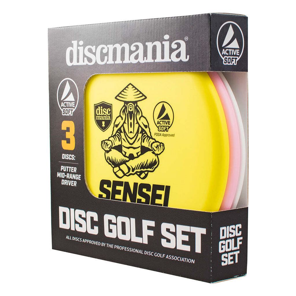 Discmania Active Soft Disc Golf 3er Set - inkl. Disc Golf Putter, Mid-Range und Driver, Frisbee Golf Disc Set, Disc Golf Starter Set
