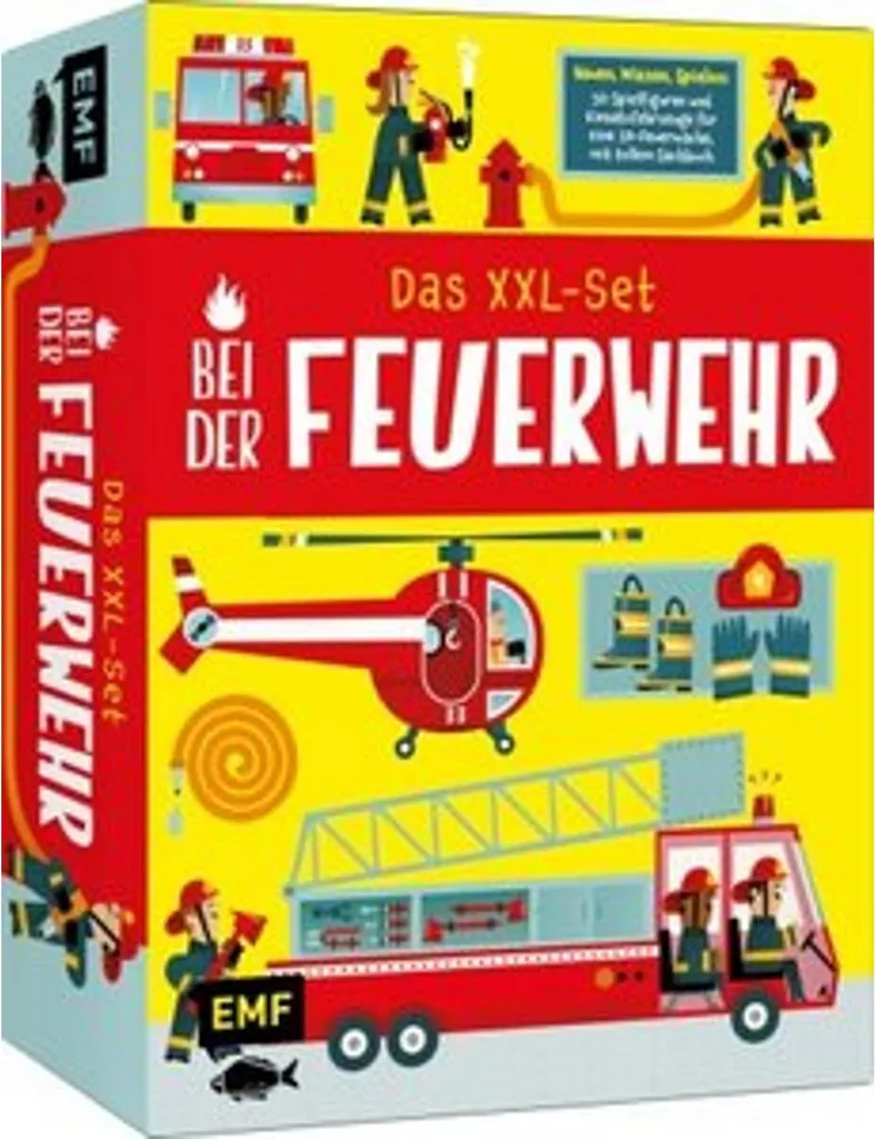 Livre jeu de construction Pompiers Das XXL-Set pour apprendre en jouant