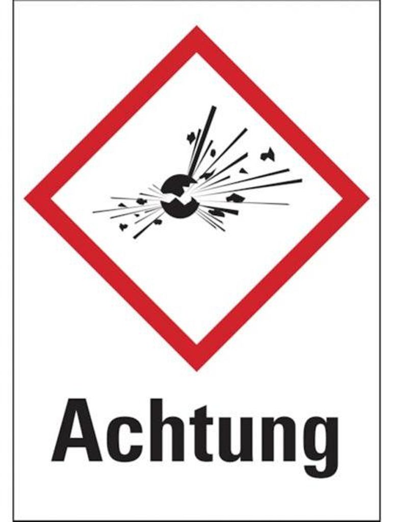 Dreifke Gefahrstoffetiketten - Explodierende Bombe (GHS01) - 99x135 mm Folie...