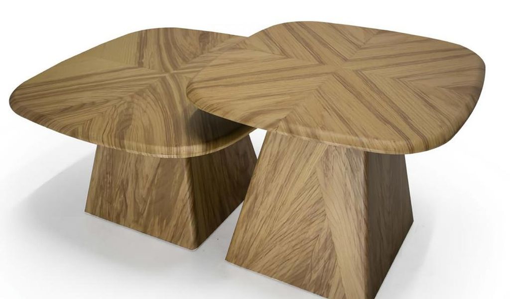 Luxus Couchtisch Set 2x moderne Holztische Design-Möbel 2-teilig für Wohnzimmer