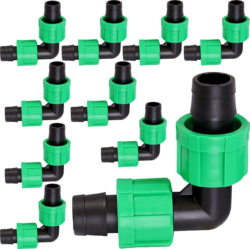 Winkelverbinderstück für Tropfschlauch zur Bewässerung Bewässerungslinien 10 atk