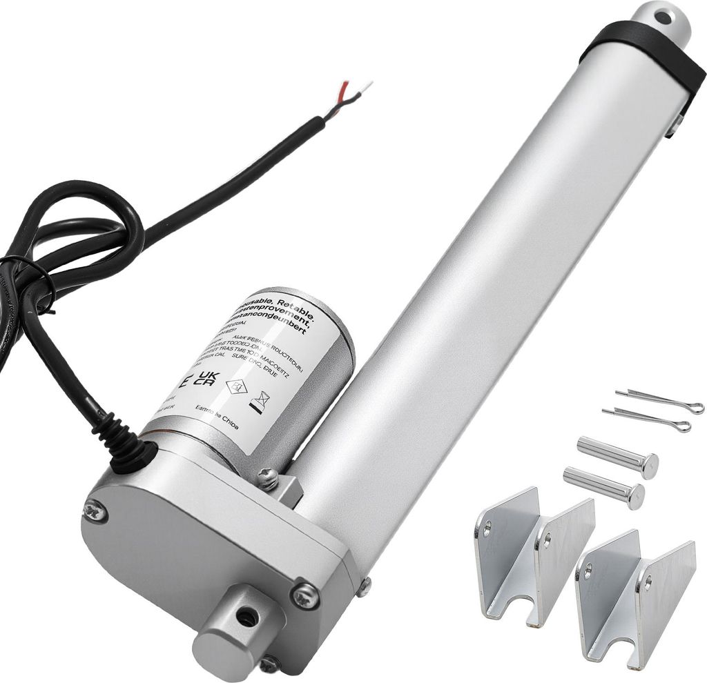 VEVOR 12-V-Linearantrieb, 203,2mm Linearmotor mit 15 mm/s, 1000 N Linear Actuator, Lineartechnik-Aktuatoren mit IP54-Schutz & Montagehalterung für...