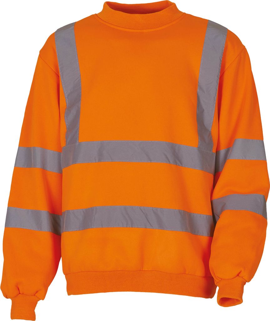 YOKO HVJ510 | Fluo Sweatshirt - HiVis Sicherheitssweatshirt - Farbe: Fluo Orange - Größe: M