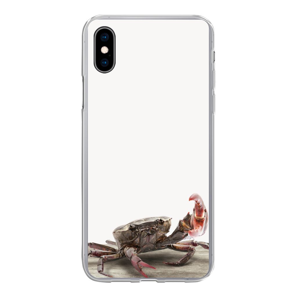 MuchoWow Handyhülle Schutzhülle Hülle für iPhone Xs Kinder - Krabbe - Meerestiere - Jungen - Mädchen - Kinder Silikon Softcase Handy Hülle ...