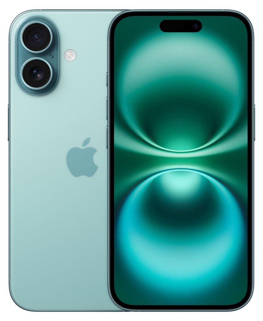 Apple iPhone 16 Teal - Smartphone - Mobiltelefon - 128 GB