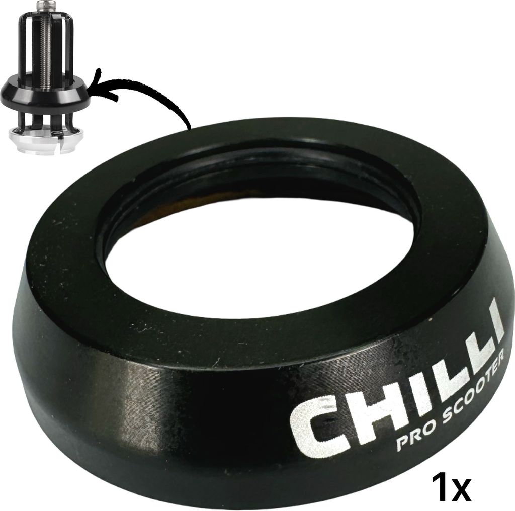 Chilli Pro Stunt-Scooter Full Intergrated Steuersatz Spider Ersatz CAP Schwarz