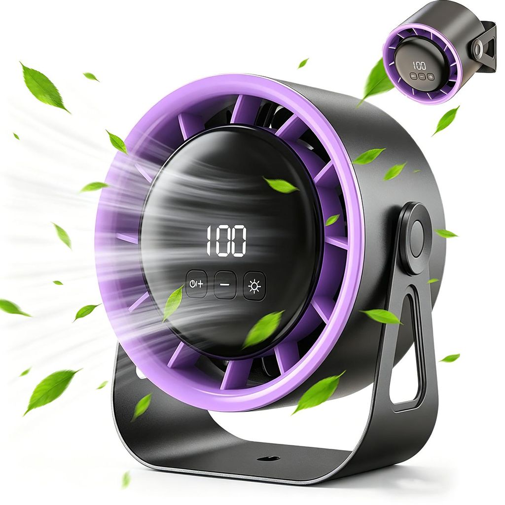 Akku-Ventilator 360° Tischventilator Tragbarer Produktbild 