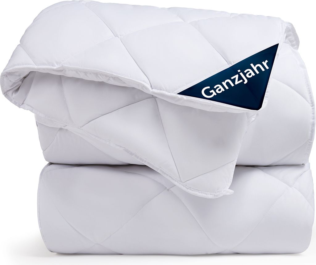 Blumtal Ganzjahresdecke 155x220 cm - Alljahresdecke 155x220 cm - Decke mitteldick 155x220 cm - Füllmenge 300 gsm - Steppdecke Alljahr