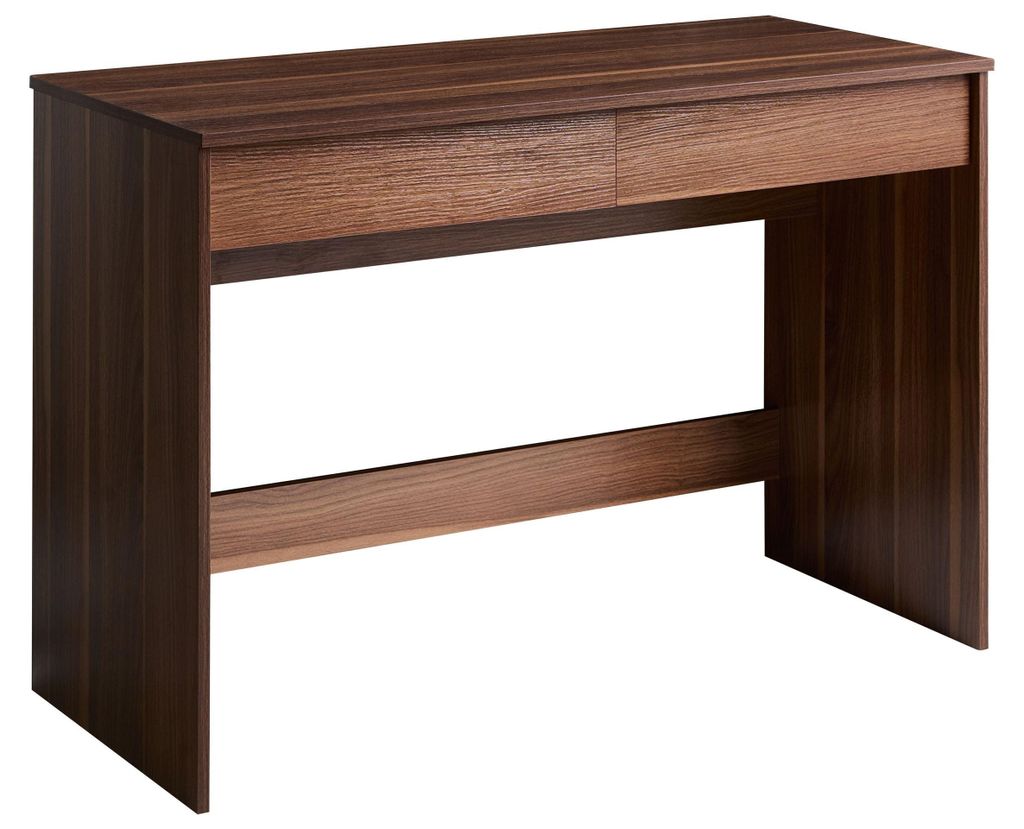BELIANI Schreibtisch Dunkelbraun Faserplatte 110 x 50 cm Produktbild 
