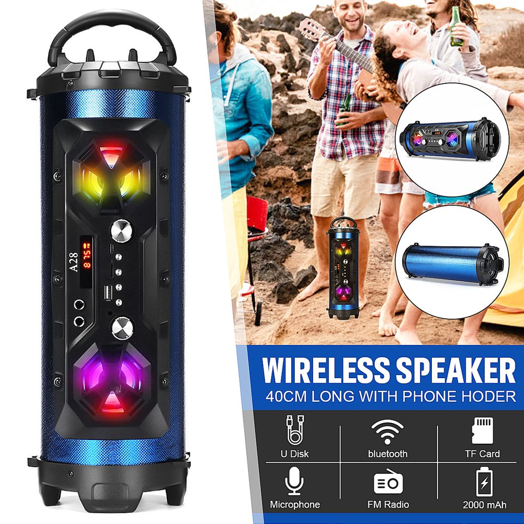 Tragbarer Lautsprecher Musikbox Bluetooth Premium Subwoofer Radio USB Nachtlicht 