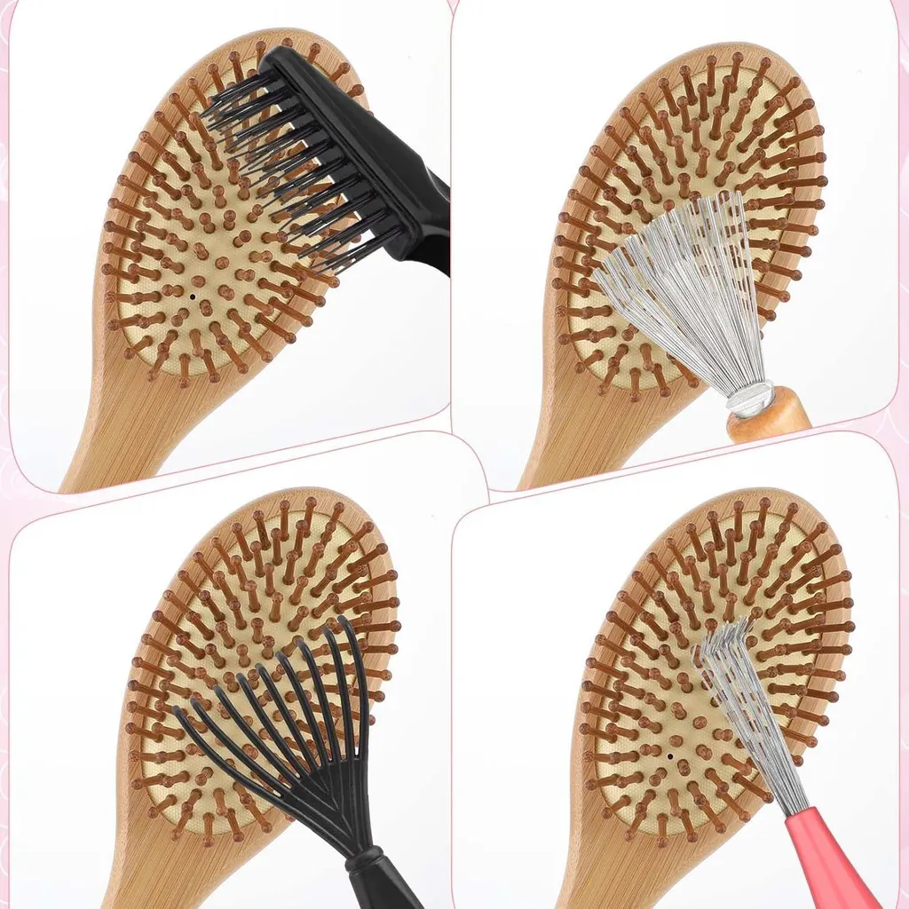 Kit nettoyage brosses à cheveux multi-usage avec griffe et mini brosse